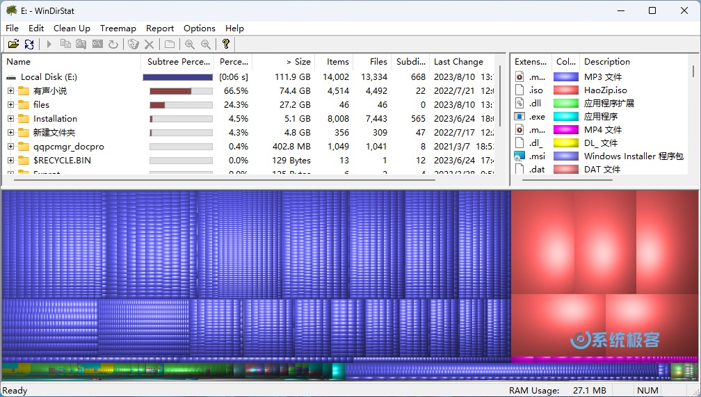 使用 WinDirStat 查找 Windows 大文件