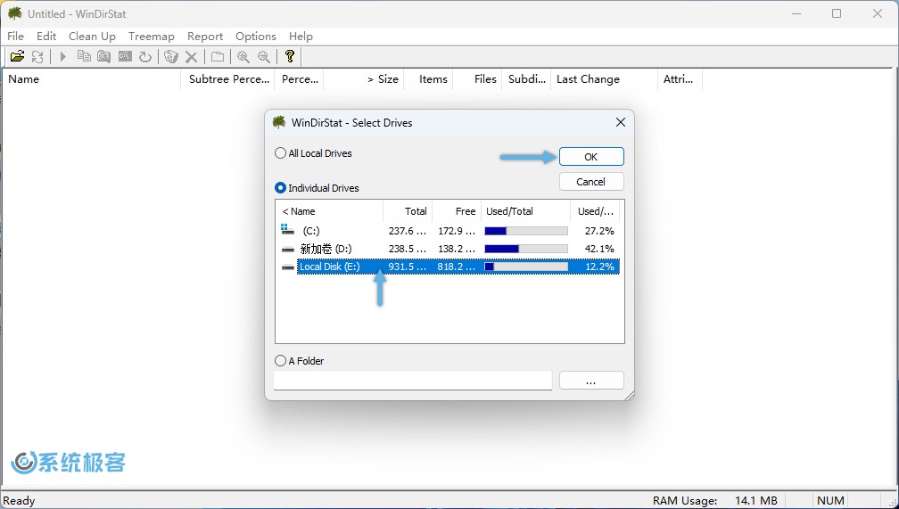 使用 WinDirStat 查找 Windows 大文件